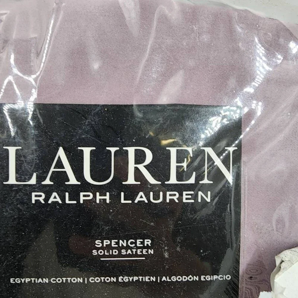Lauren Ralph Lauren Spencer Solid Sateen 4 pcs Sheet Set King Deep Lavender